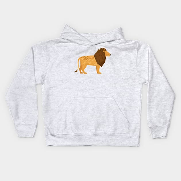 Lion Kids Hoodie by JunkyDotCom